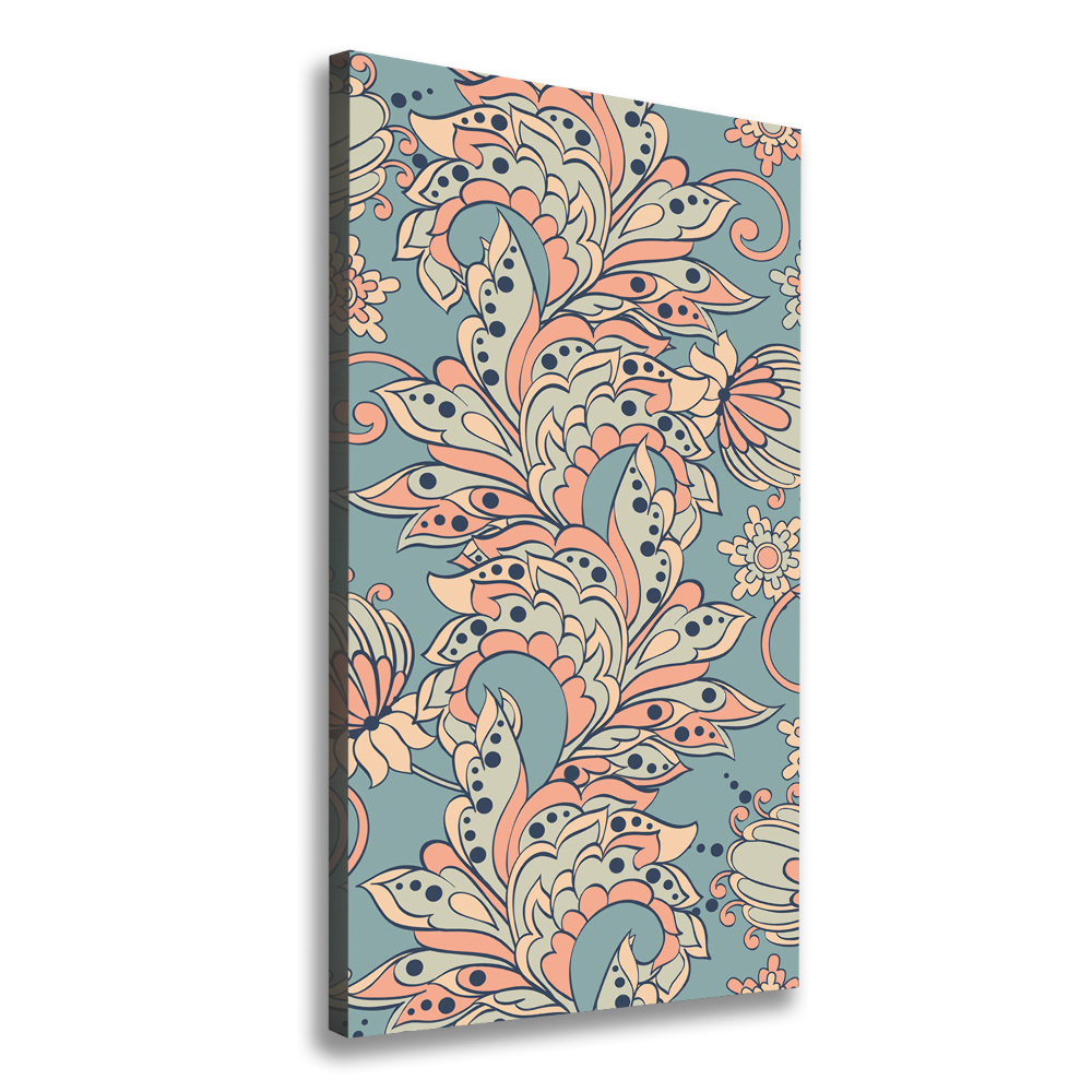 Tableau mural sur toile Fleurs ethniques