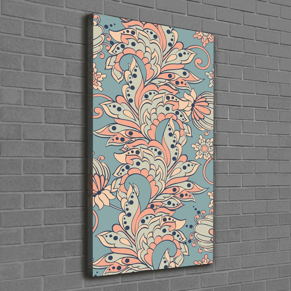 Tableau mural sur toile Fleurs ethniques