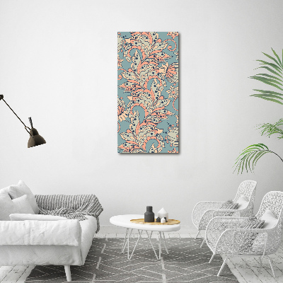 Tableau mural sur toile Fleurs ethniques