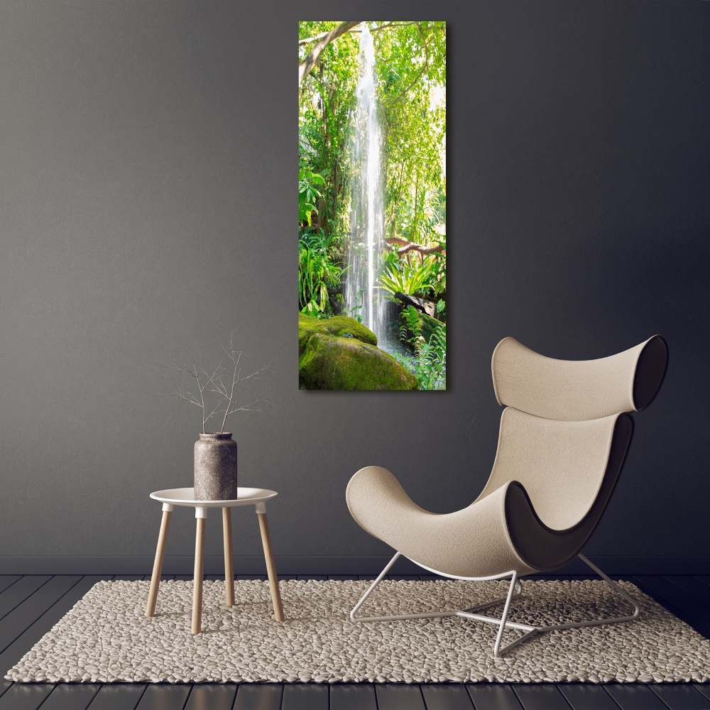 Tableau sur toile Cascade dans la jungle