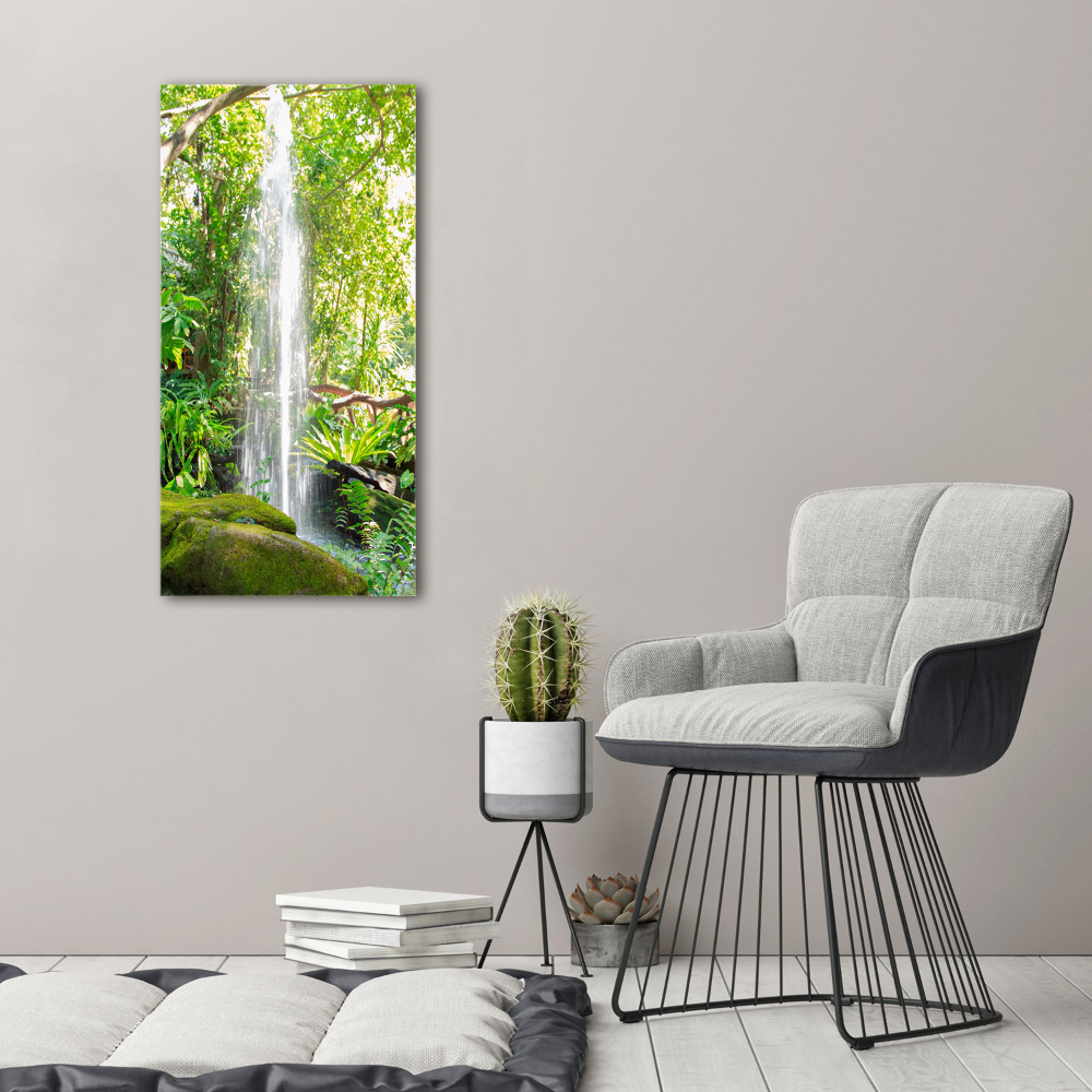 Tableau sur toile Cascade dans la jungle