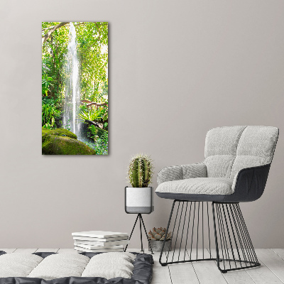 Tableau sur toile Cascade dans la jungle