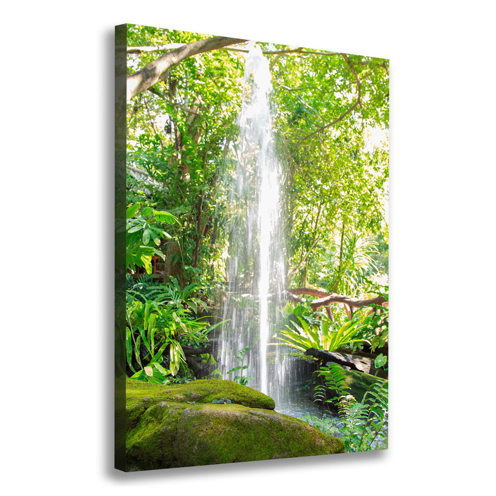 Tableau sur toile Cascade dans la jungle