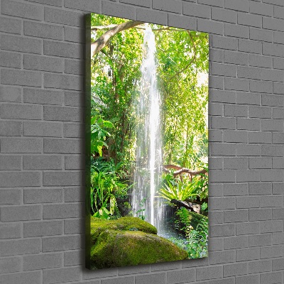 Tableau sur toile Cascade dans la jungle