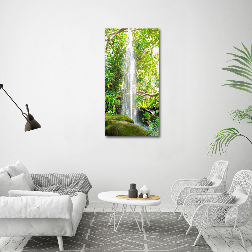 Tableau sur toile Cascade dans la jungle