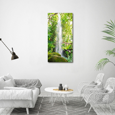 Tableau sur toile Cascade dans la jungle