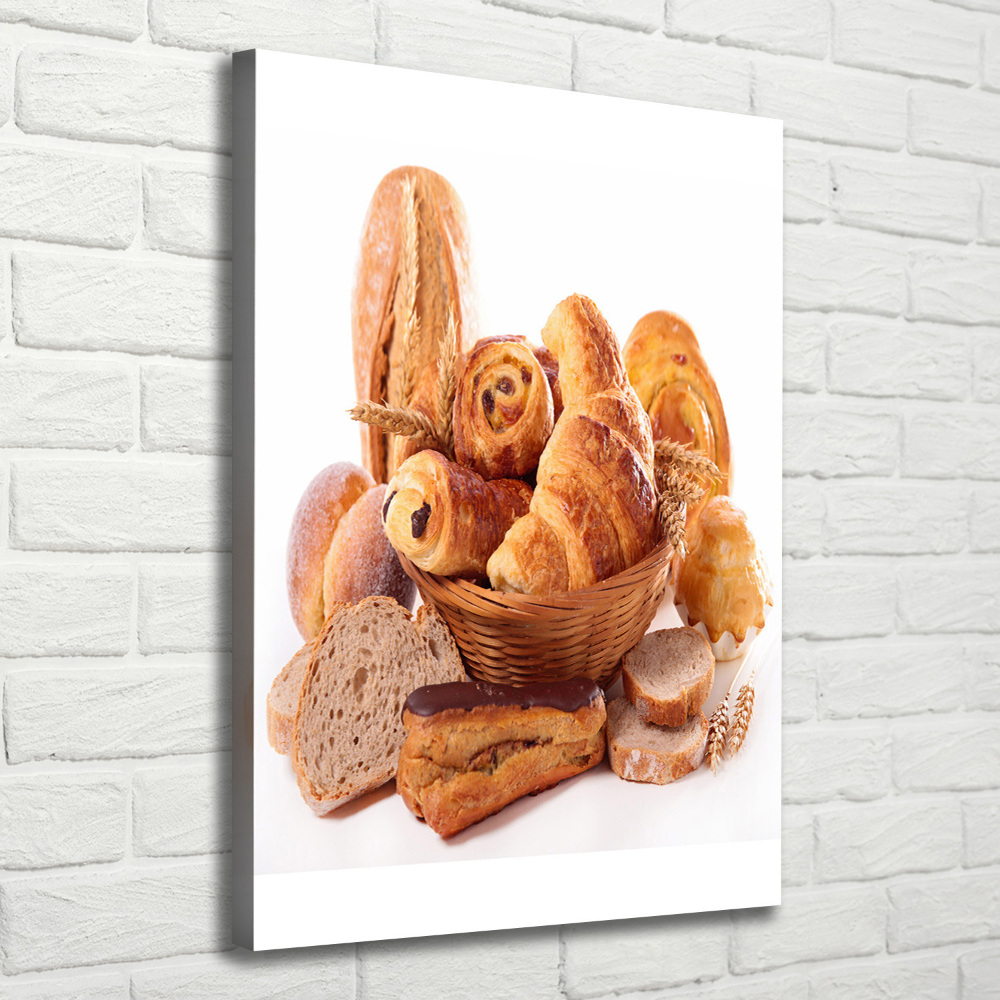 Tableau photo sur toile Pain dans un panier