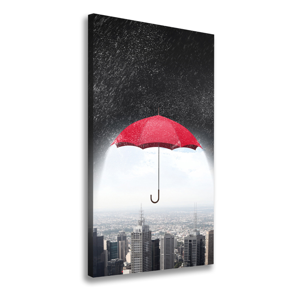 Tableau mural sur toile Parapluie sur la ville