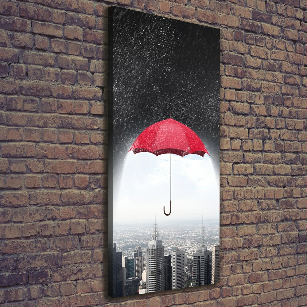 Tableau mural sur toile Parapluie sur la ville