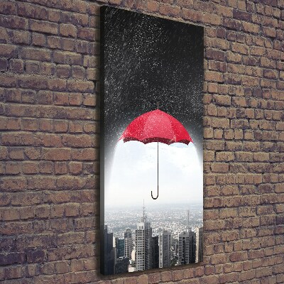 Tableau mural sur toile Parapluie sur la ville