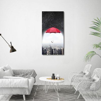 Tableau mural sur toile Parapluie sur la ville