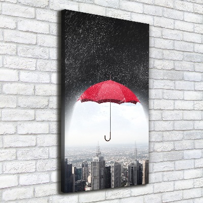 Tableau mural sur toile Parapluie sur la ville