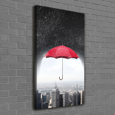 Tableau mural sur toile Parapluie sur la ville