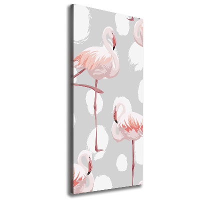 Tableau mural sur toile Flamants et points