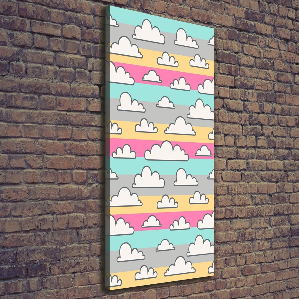 Tableau imprimé sur toile Nuages fond coloré