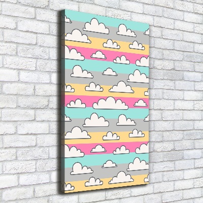 Tableau imprimé sur toile Nuages fond coloré