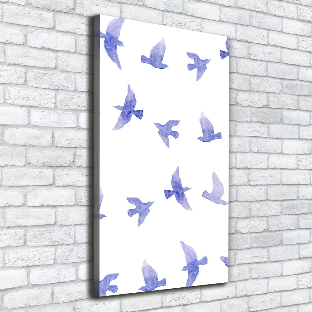 Tableau mural sur toile Hirondelles bleues