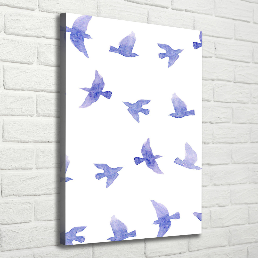 Tableau mural sur toile Hirondelles bleues