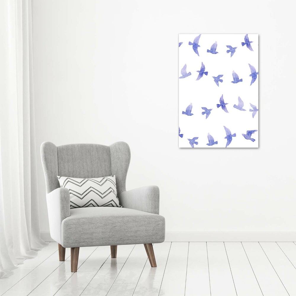 Tableau mural sur toile Hirondelles bleues