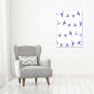 Tableau mural sur toile Hirondelles bleues