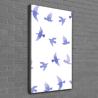 Tableau mural sur toile Hirondelles bleues