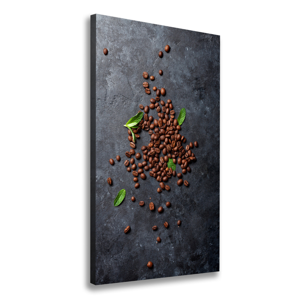 Tableau imprimé sur toile Grains de café noir