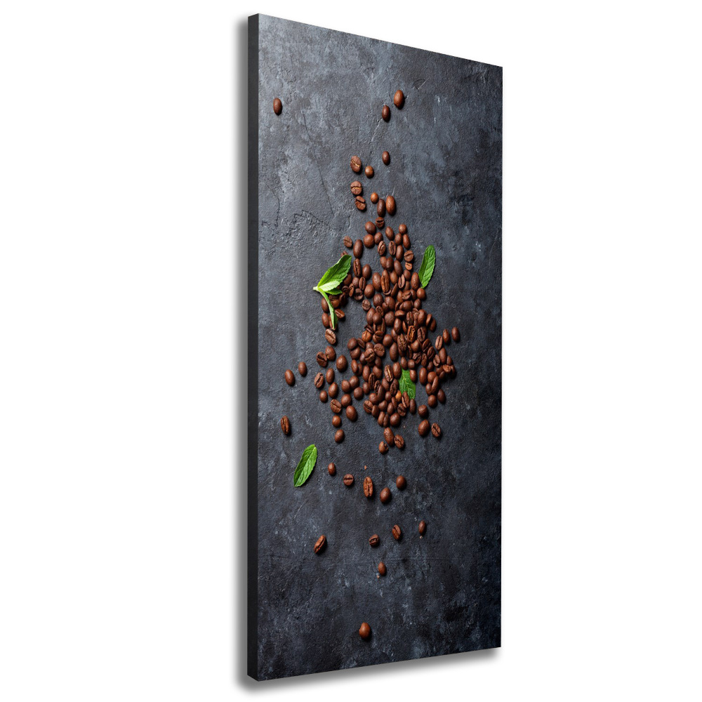 Tableau imprimé sur toile Grains de café noir