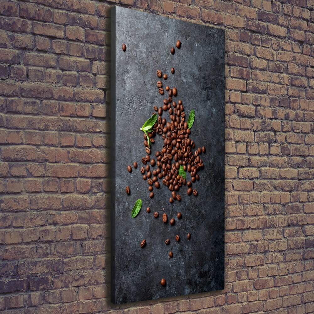 Tableau imprimé sur toile Grains de café noir