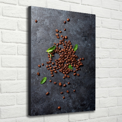 Tableau imprimé sur toile Grains de café noir