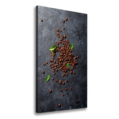 Tableau imprimé sur toile Grains de café noir