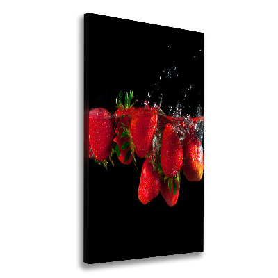 Tableau sur toile Fraises dans l'eau