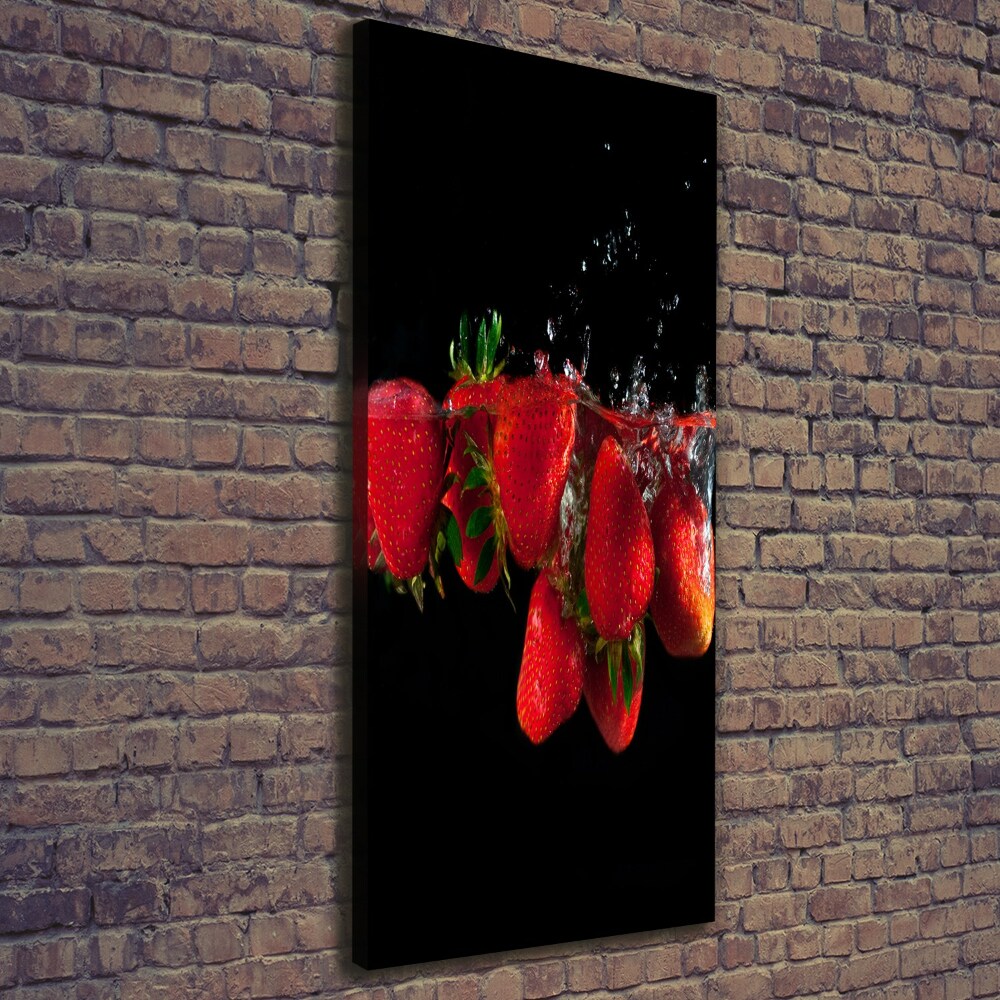 Tableau sur toile Fraises dans l'eau