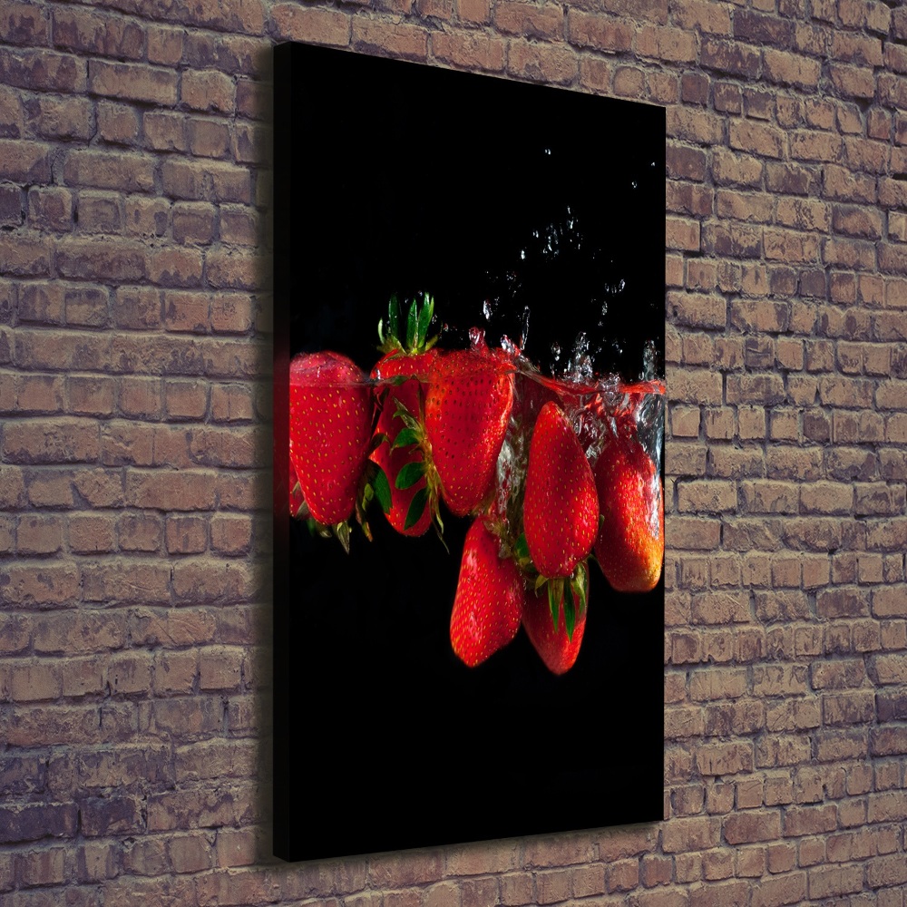 Tableau sur toile Fraises dans l'eau