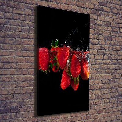 Tableau sur toile Fraises dans l'eau