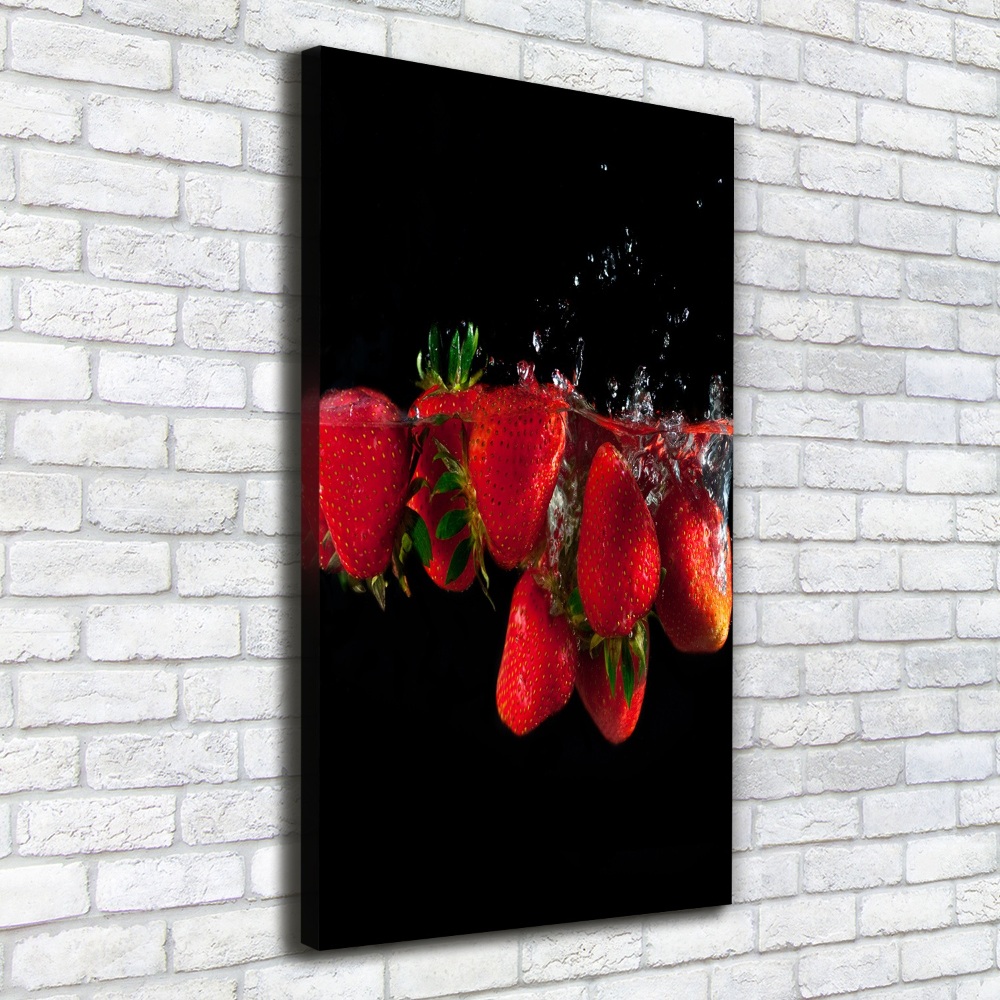 Tableau sur toile Fraises dans l'eau