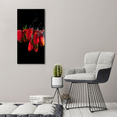 Tableau sur toile Fraises dans l'eau