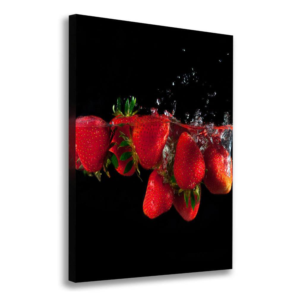 Tableau sur toile Fraises dans l'eau