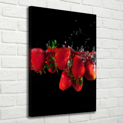 Tableau sur toile Fraises dans l'eau