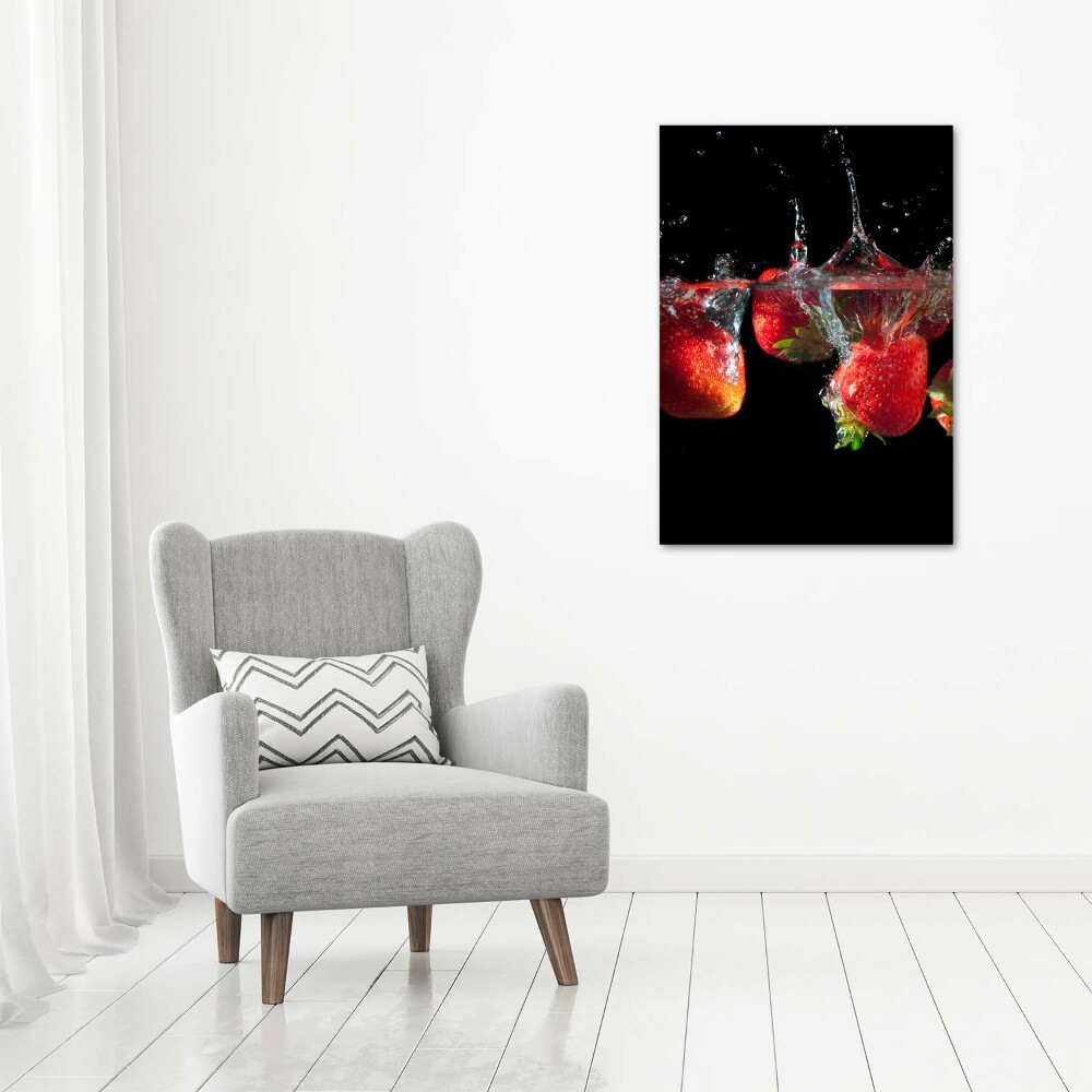 Tableau sur toile Fraises dans l'eau