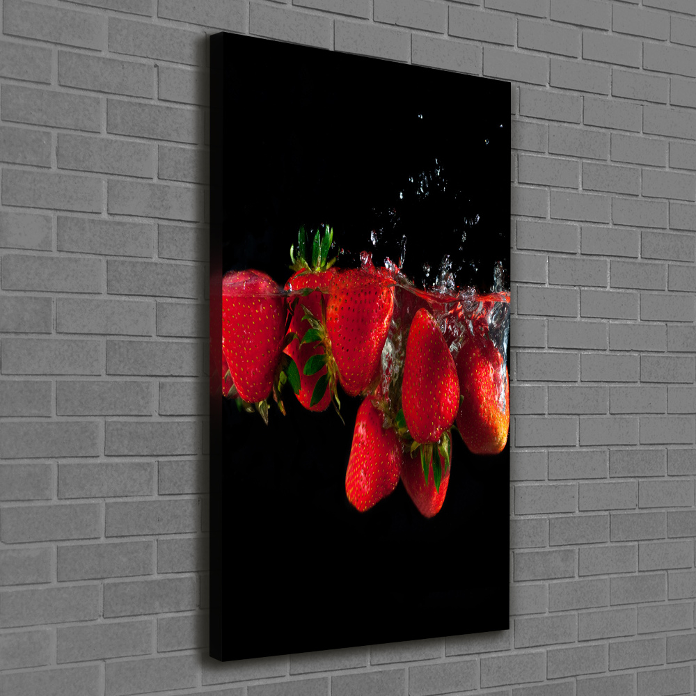 Tableau sur toile Fraises dans l'eau