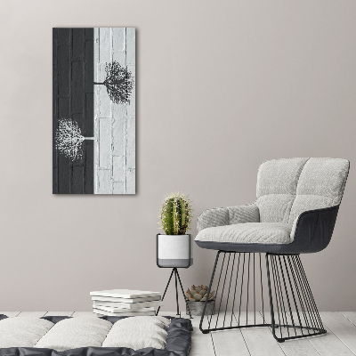 Tableau mural sur toile Arbres sur un mur