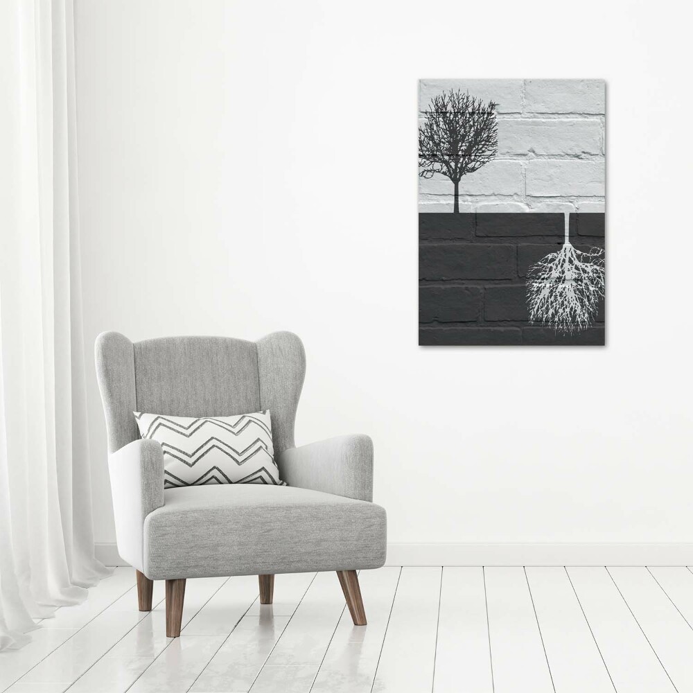 Tableau mural sur toile Arbres sur un mur