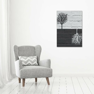 Tableau mural sur toile Arbres sur un mur