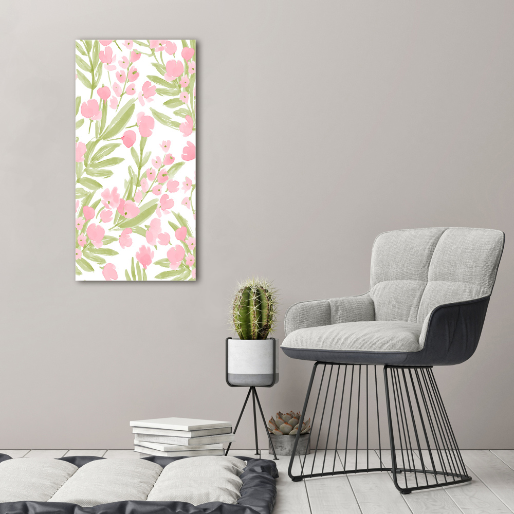 Tableau photo sur toile Fleurs roses