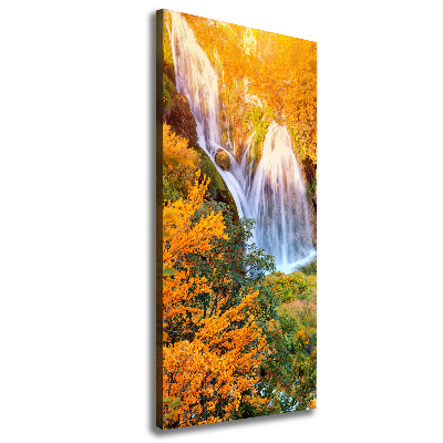 Tableau imprimé sur toile Cascade en automne