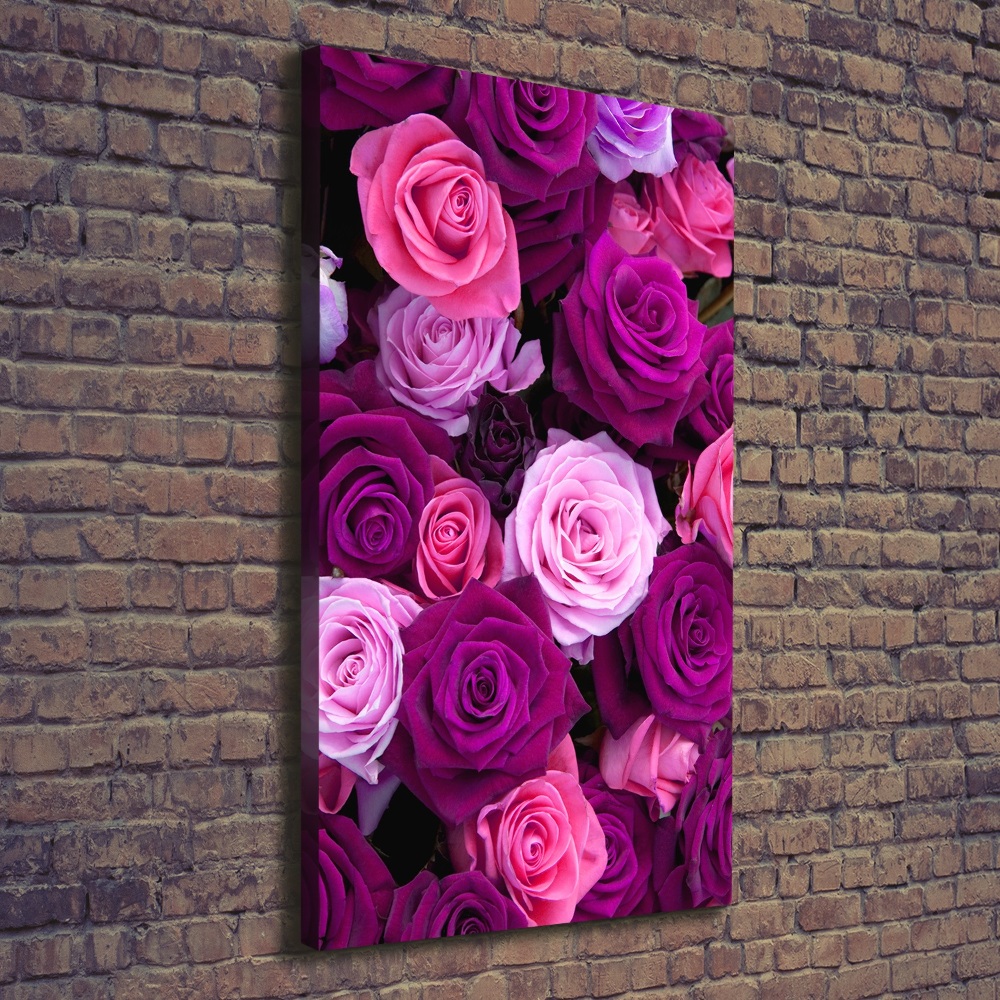 Tableau sur toile Roses roses