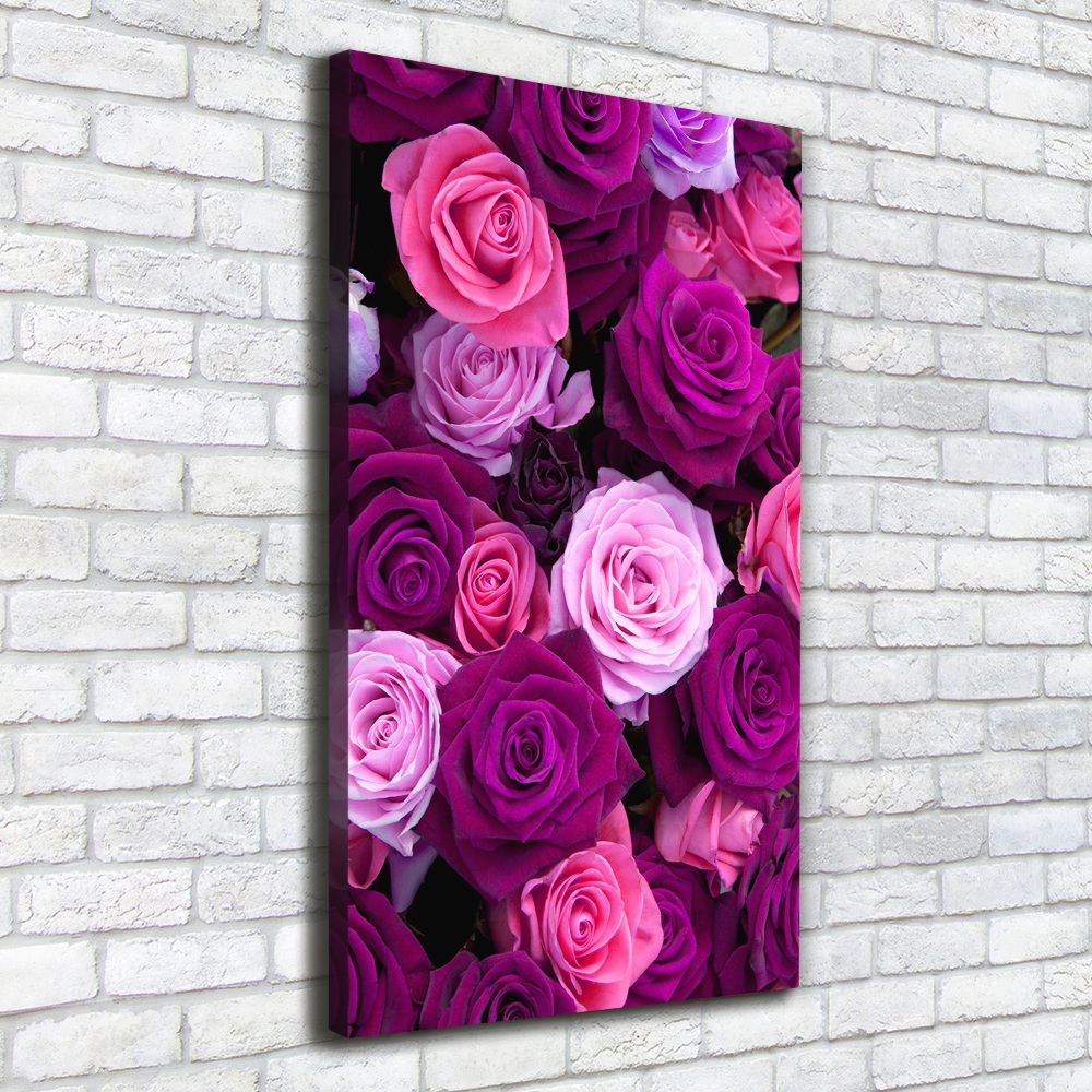 Tableau sur toile Roses roses