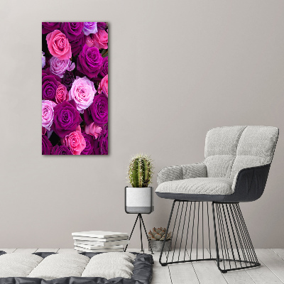 Tableau sur toile Roses roses