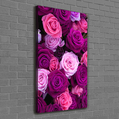 Tableau sur toile Roses roses