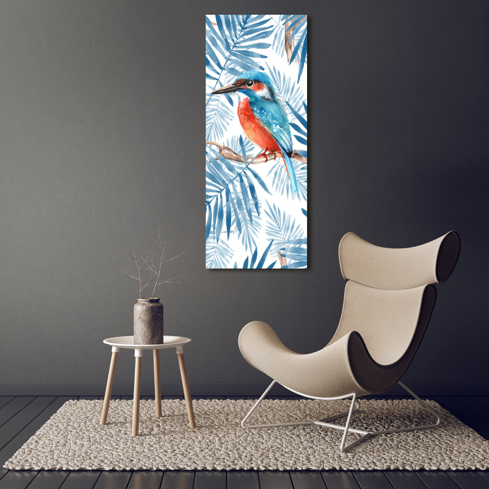 Tableau imprimé sur toile Oiseaux et feuilles